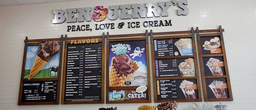 ben & jerry ice cream menu