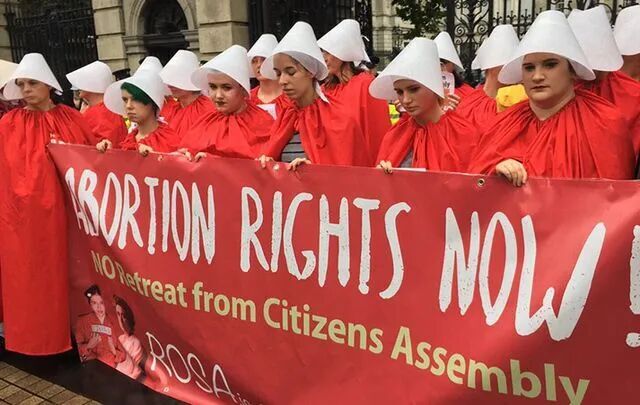 trump protest handmaids tale abortion rights