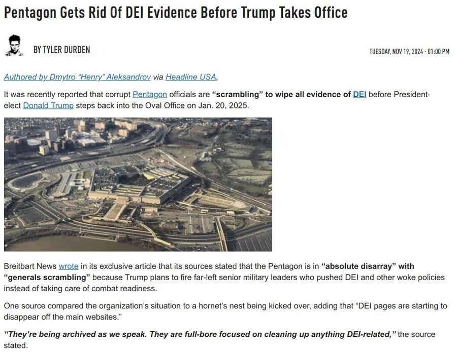 pentagon hide dei programs from trump