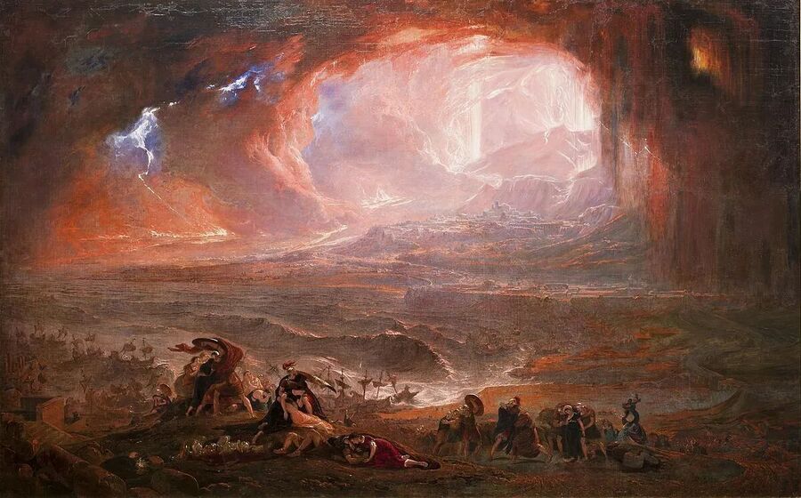 painting destruction pompeii john martin