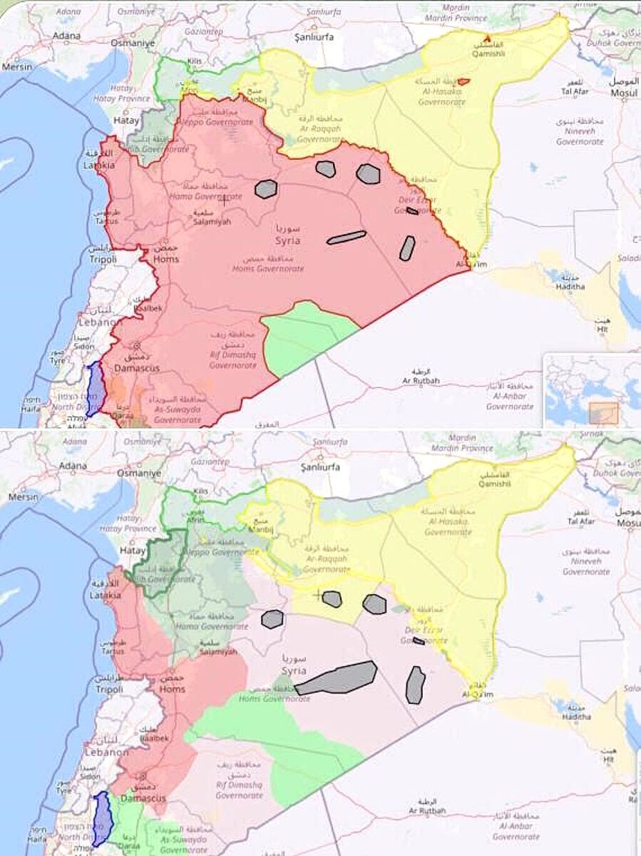 map of occupied syria