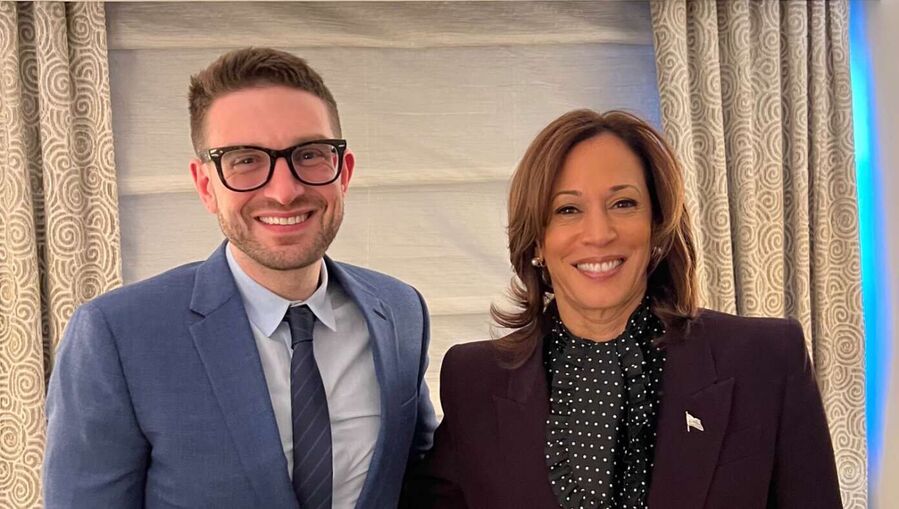 alex soros and Kamala harris