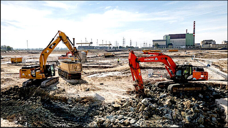 Click to enlarge Construction diggers