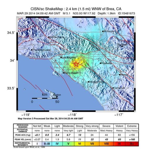 5.1 magnitude earthquake felt in Los Angeles and region: Minor injuries ...