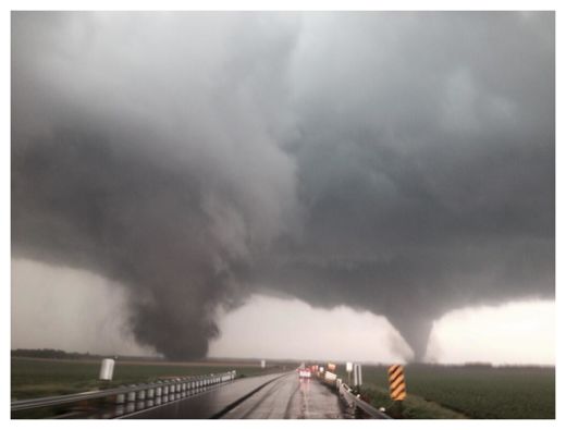 Freak thunderstorm spawns twin tornadoes as severe outbreak hits U.S ...