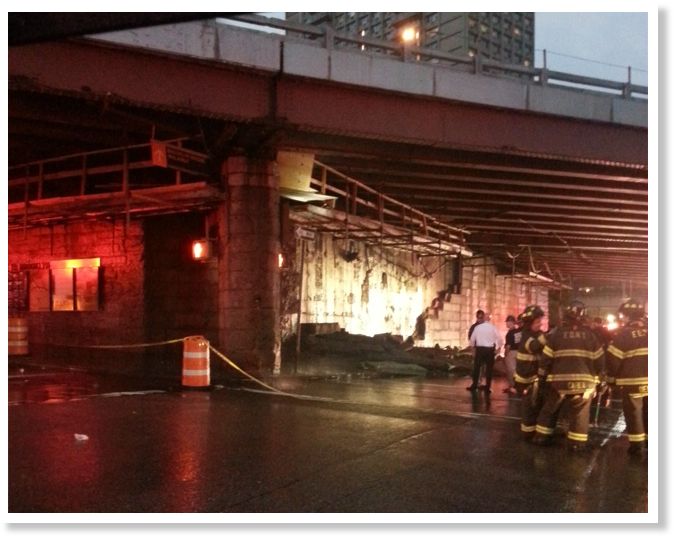Symbolic? Wall under historic Brooklyn Bridge collapses during storm